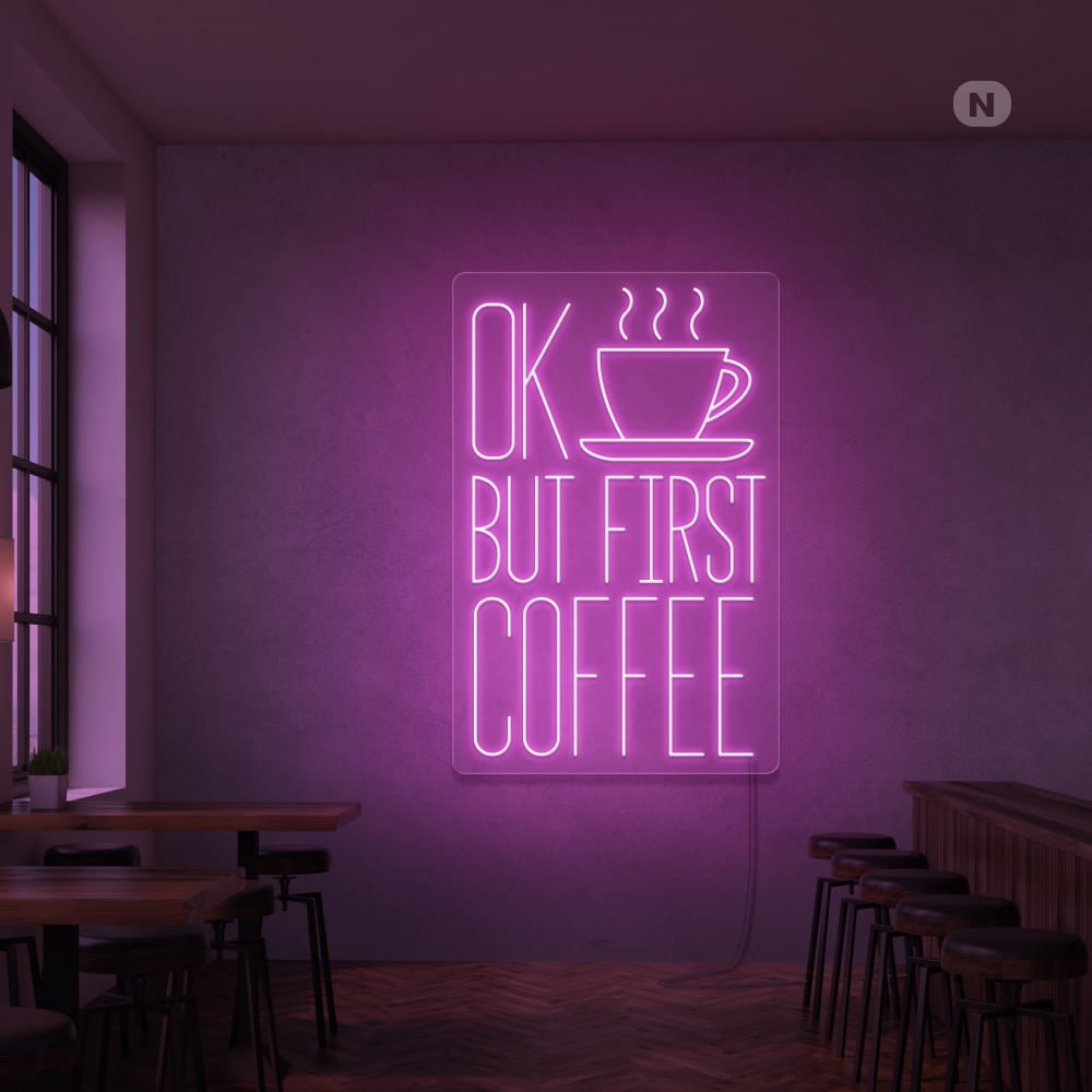 Neonskylt Kaffe