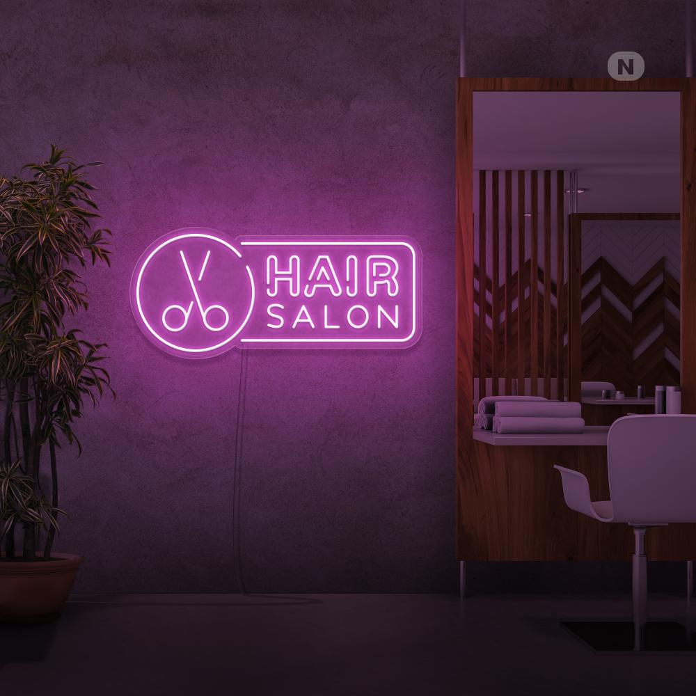 Neonskylt Hair Salon
