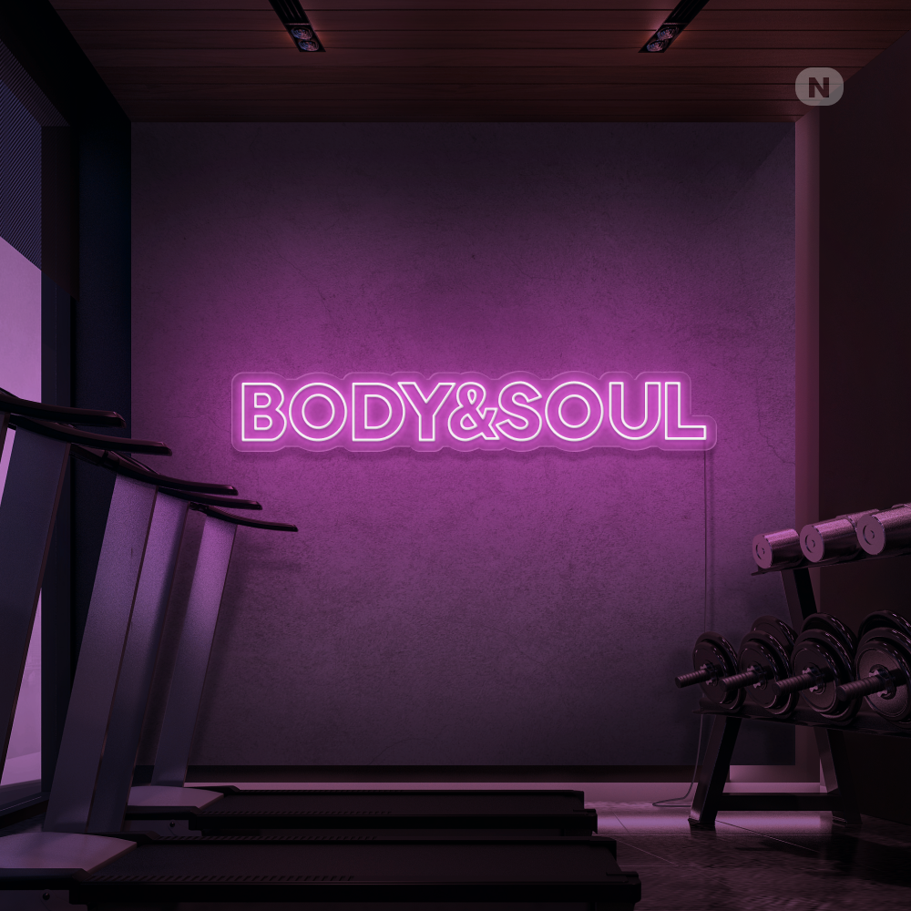 Neonskylt Body & Soul