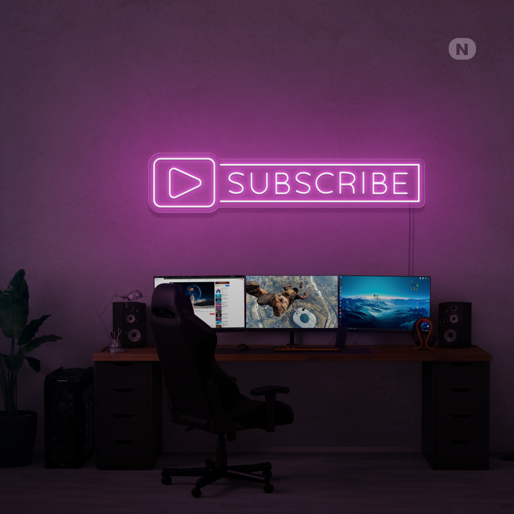 Neonskylt Subscribe