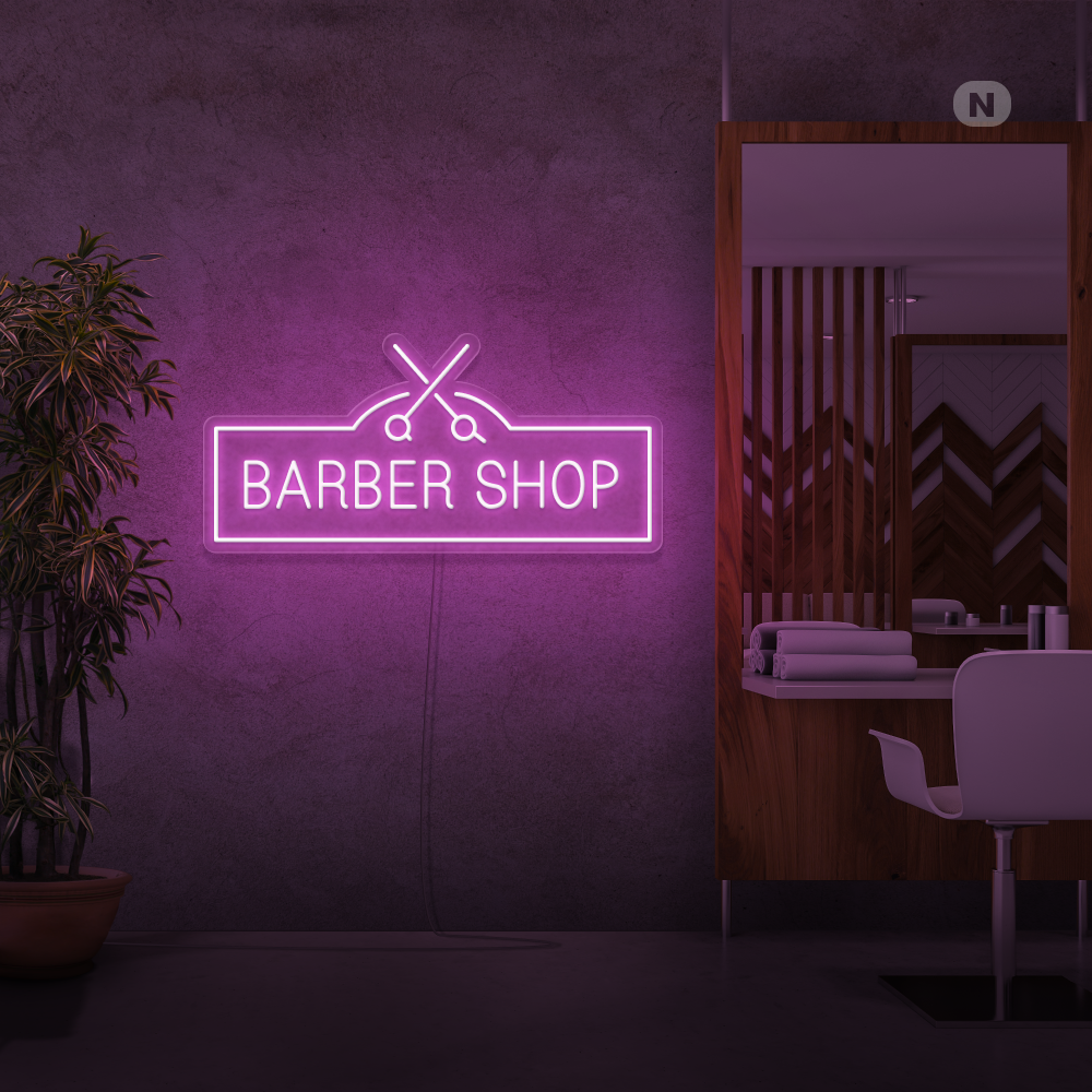 Neonskylt Barber Shop