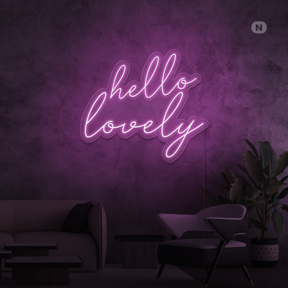 Neonskylt Hello Lovely