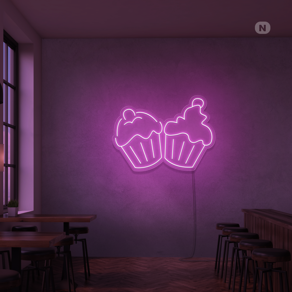 Neonskylt Cupcakes