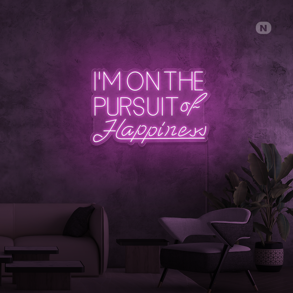 Neonskylt Hapiness