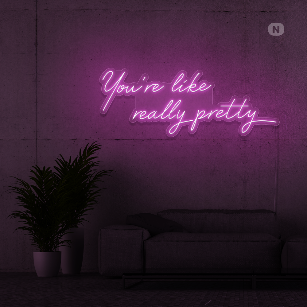 Neonskylt Citat om livet