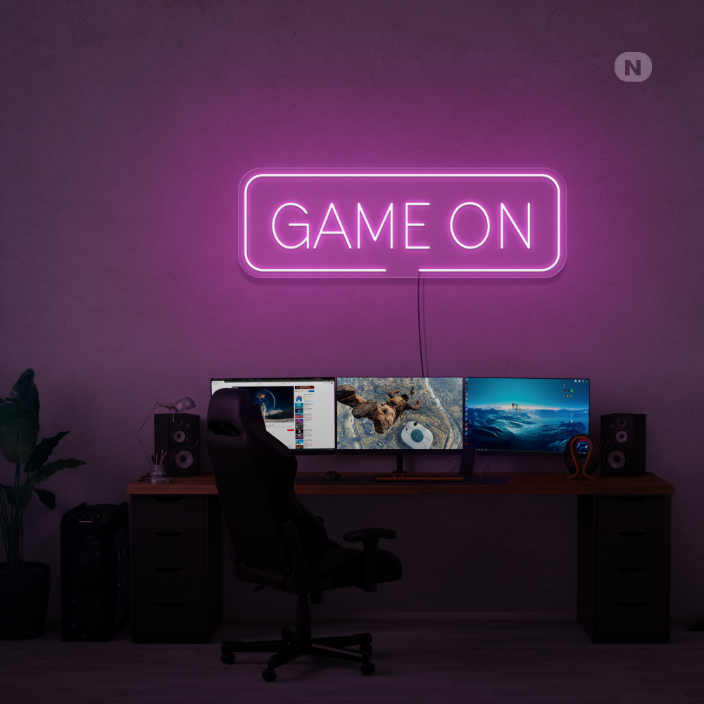Neonskylt Game On