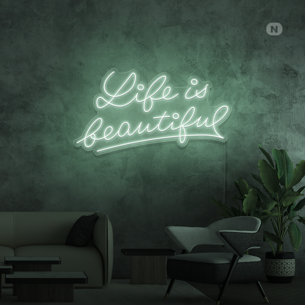 Neonskylt Citat om livet 2