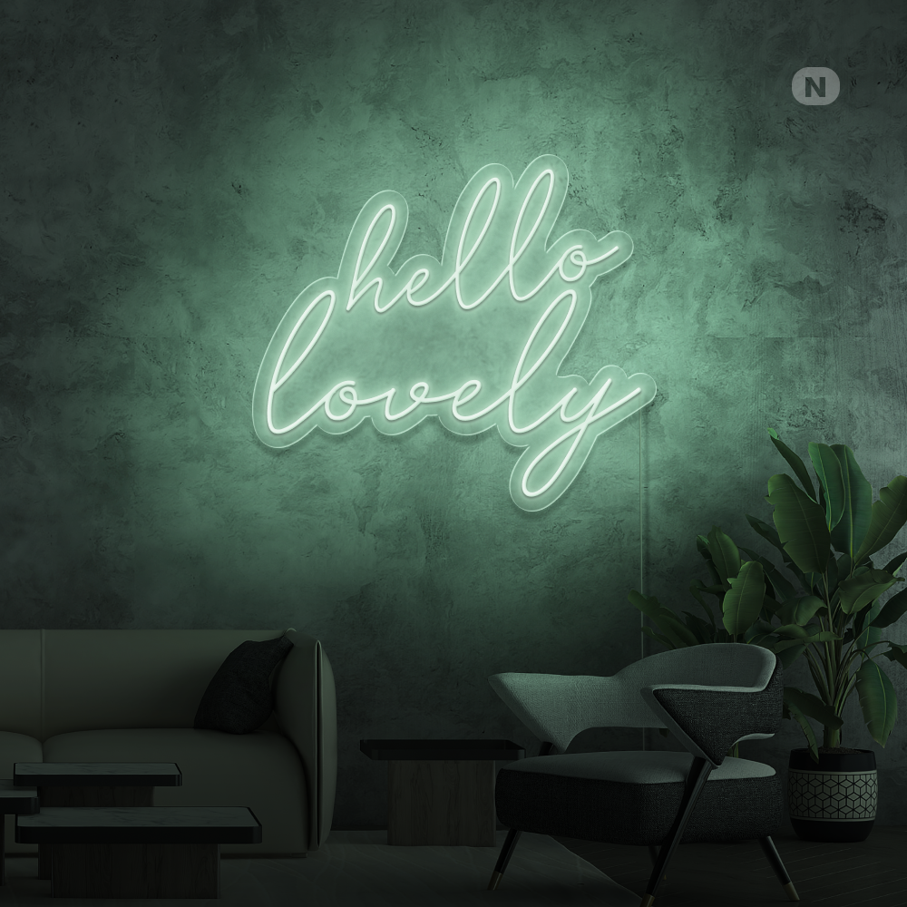 Neonskylt Hello Lovely