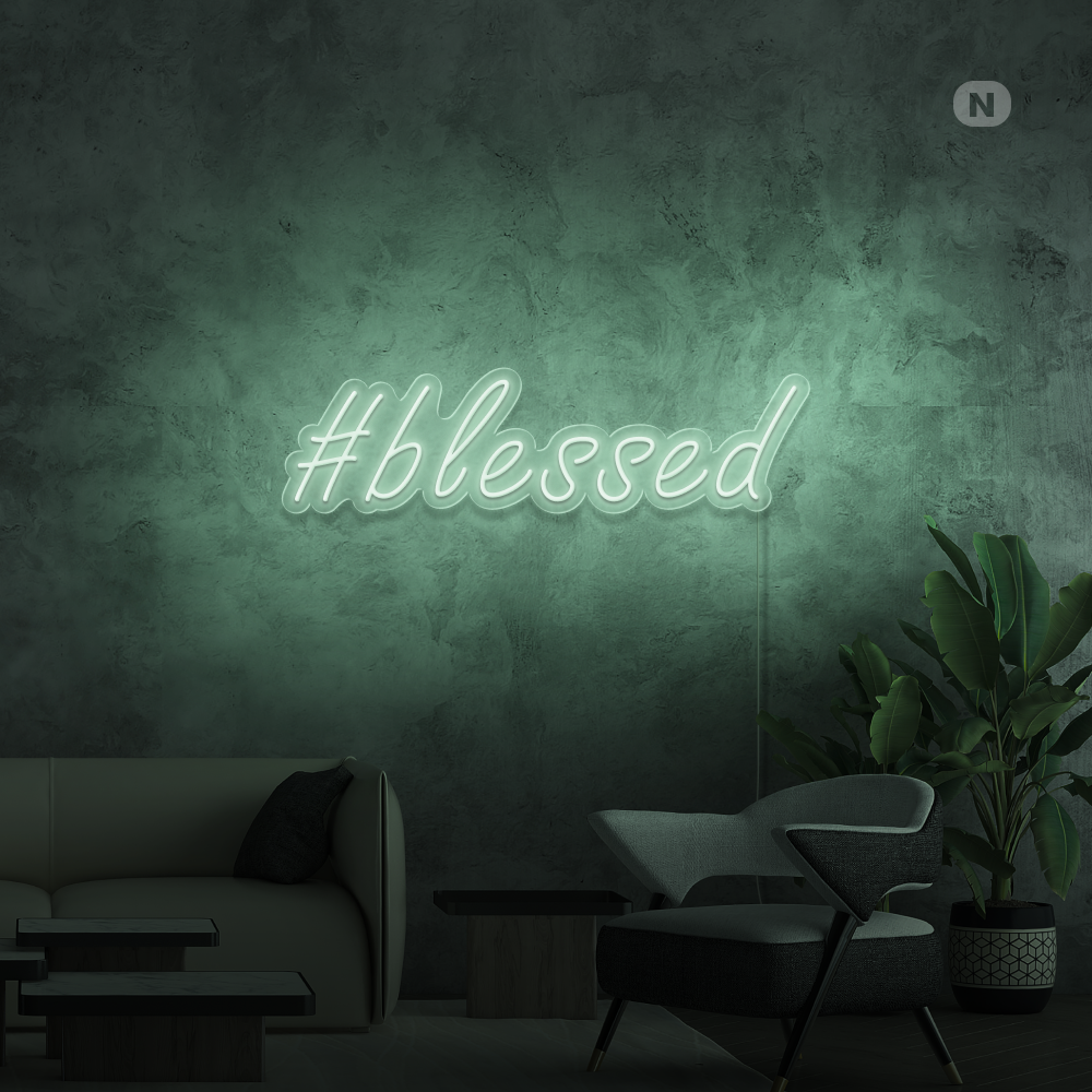 Neonskylt #Blessed