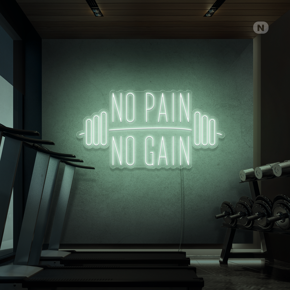 Neonskylt No Pain No Gain