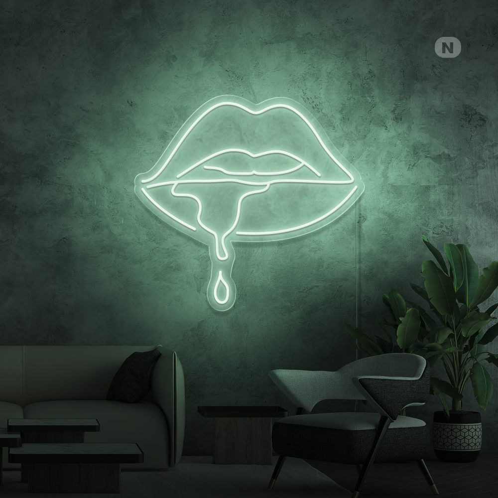 Neonskylt Kaustisk läpp