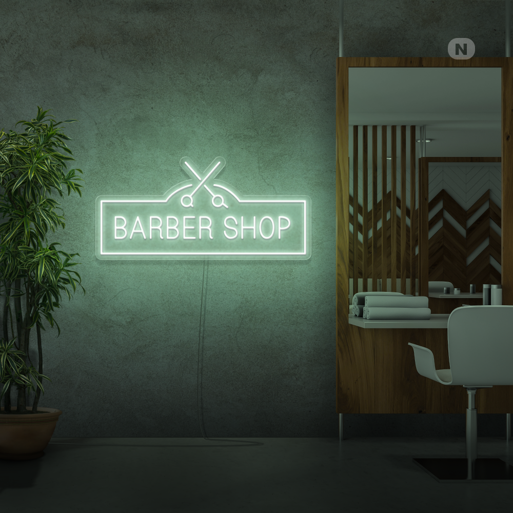 Neonskylt Barber Shop