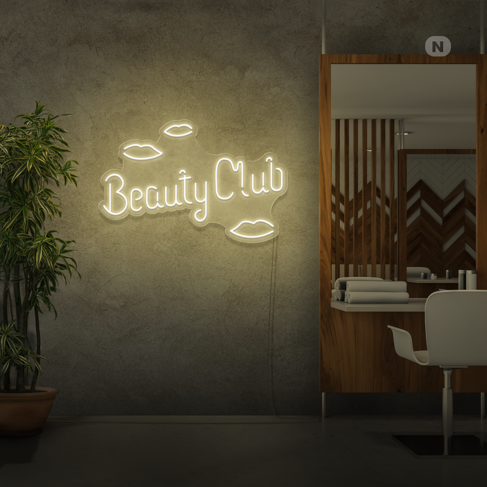 Neonskylt Beauty Club