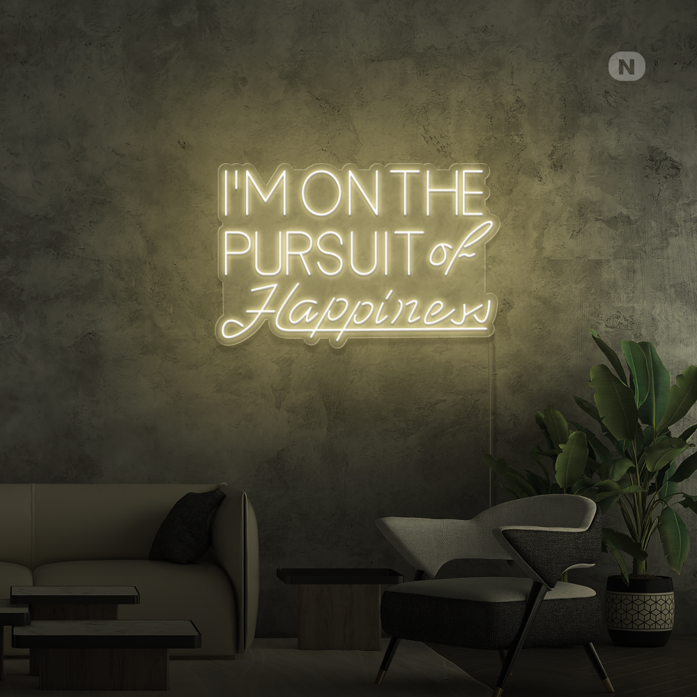 Neonskylt Hapiness