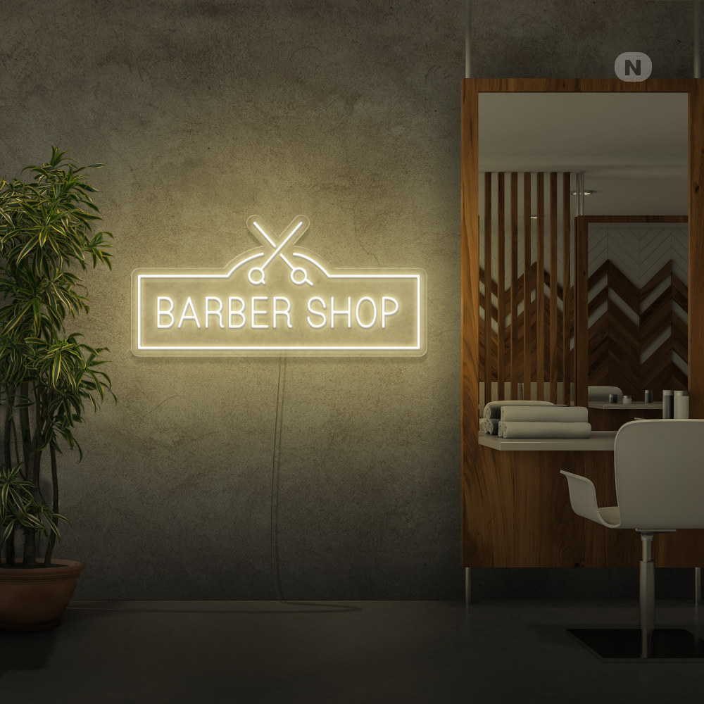 Neonskylt Barber Shop