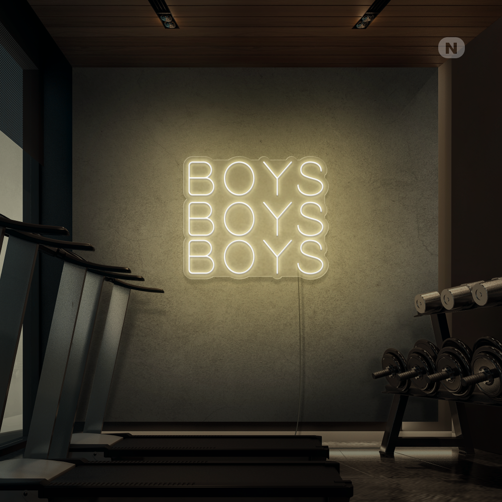 Neonskylt Boys Boys Boys
