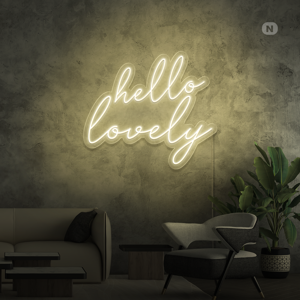 Neonskylt Hello Lovely