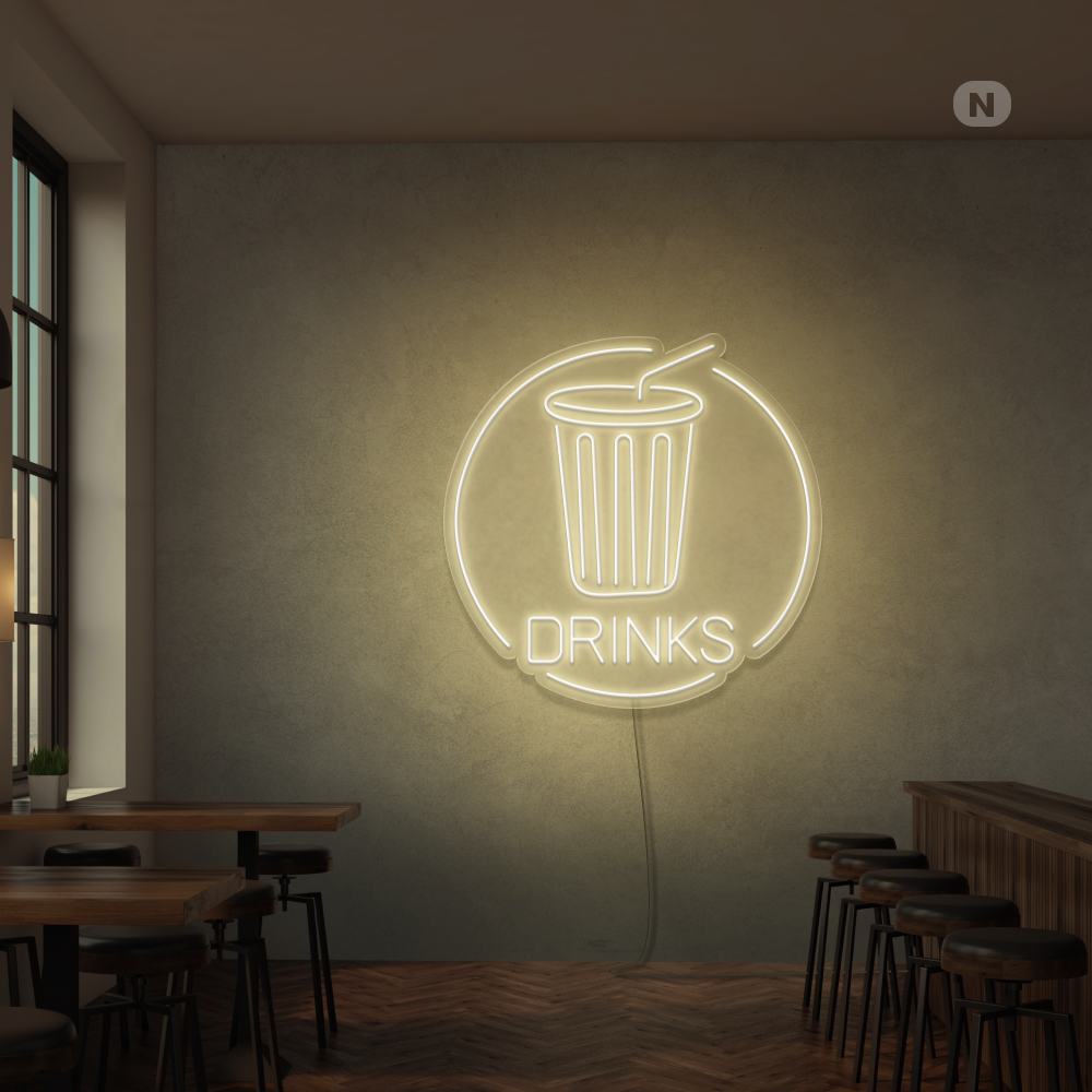 Neonskylt Drinks