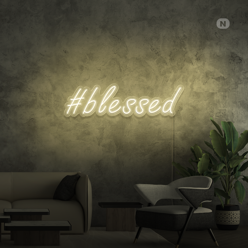 Neonskylt #Blessed