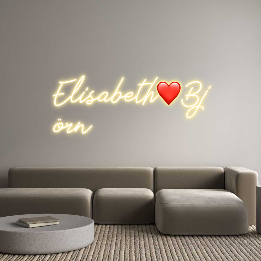 Anpassad neon: Elisabeth❤️Bj...