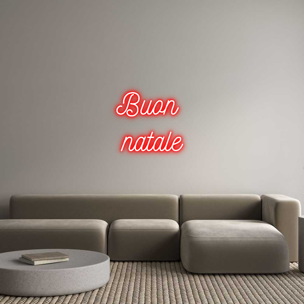 Anpassad neon: Buon 
natale