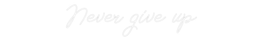 Anpassad neon: Never give up