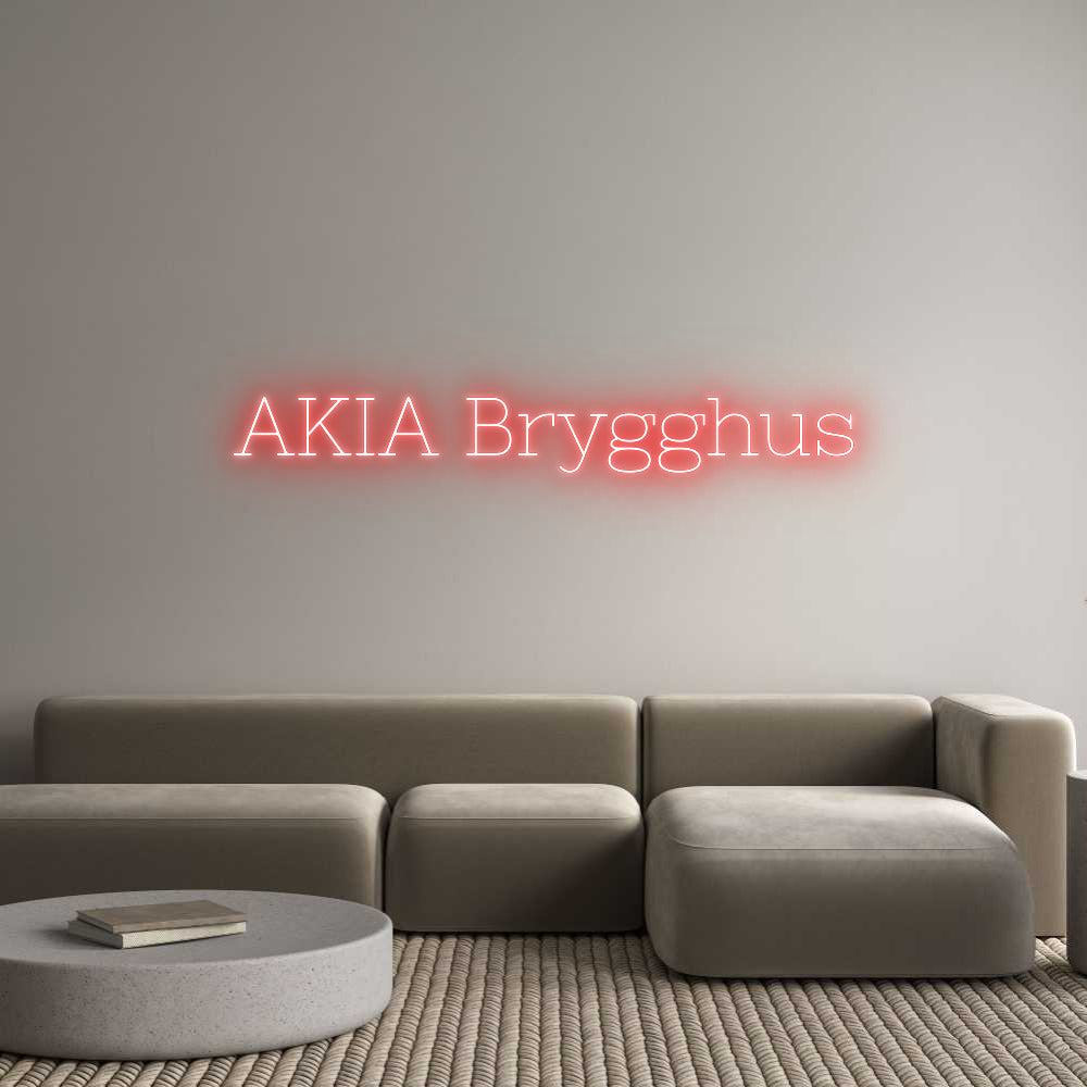 Anpassad neon: AKIA Brygghus