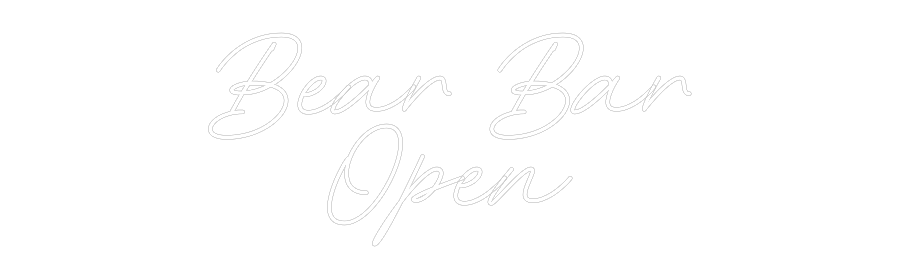 Anpassad neon: Bear Bar
Open