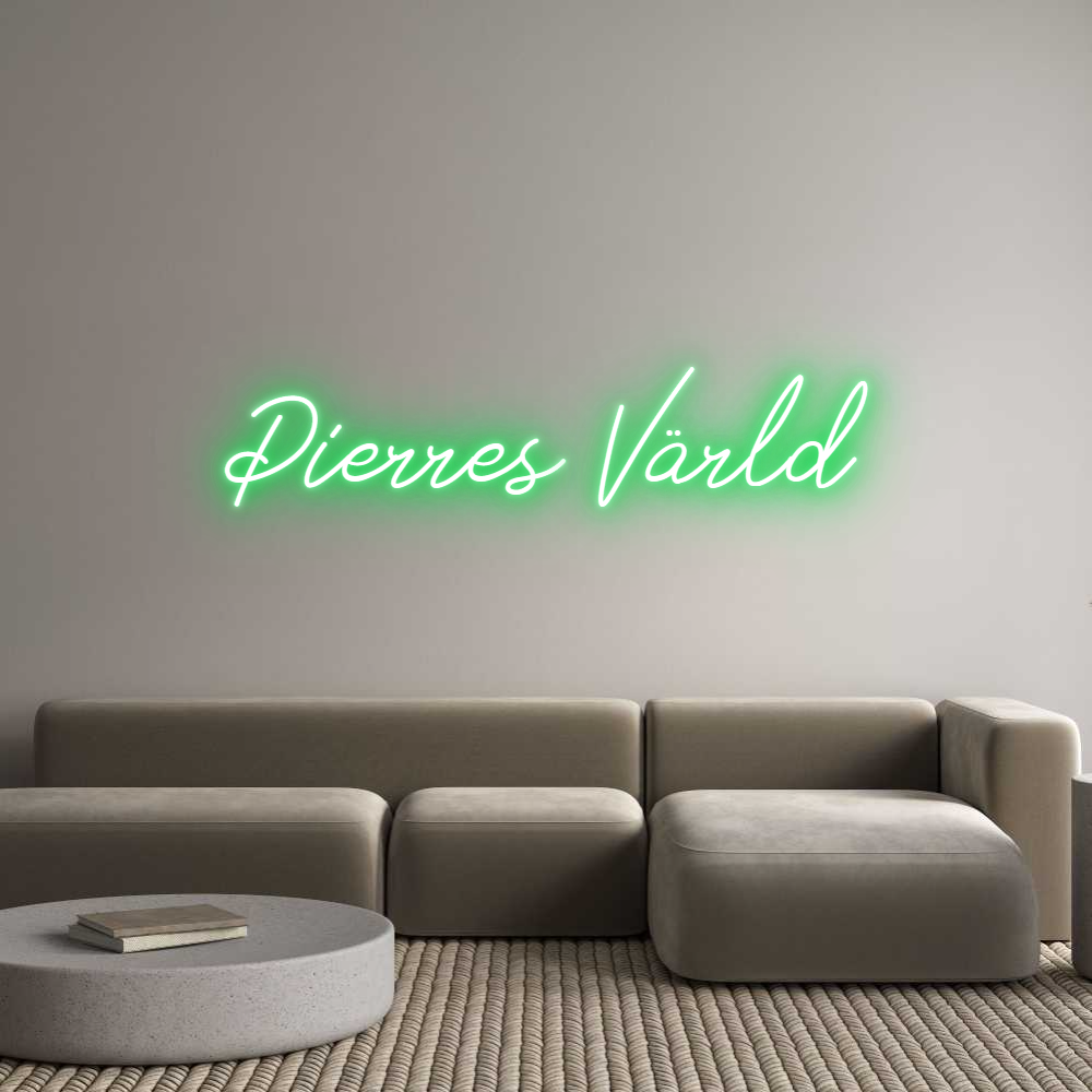 Anpassad neon: Pierres Värld
