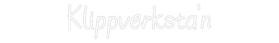 Anpassad neon: Klippverksta'n