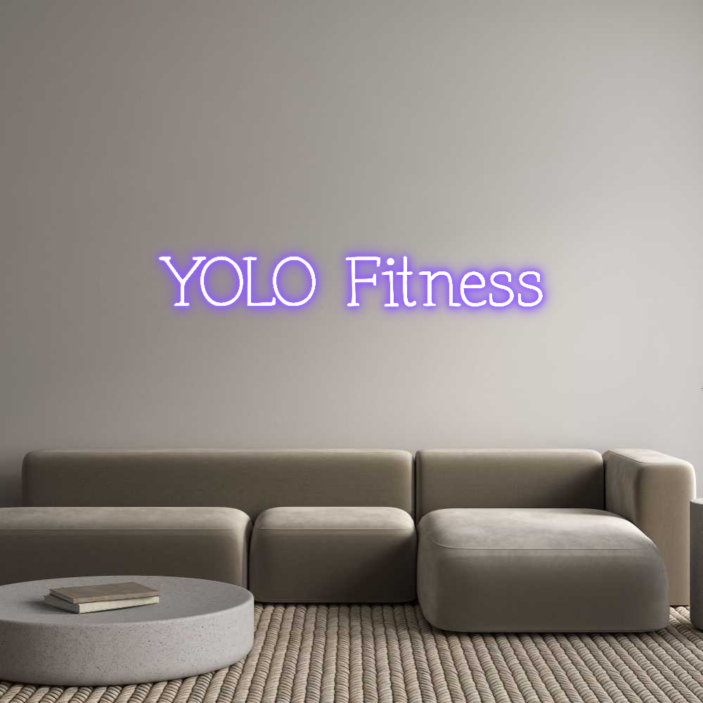 Anpassad neon: YOLO Fitness