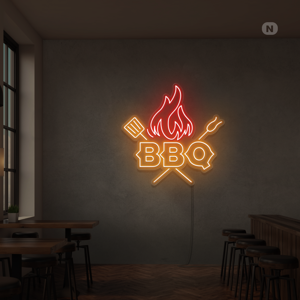 Neonskylt BBQ