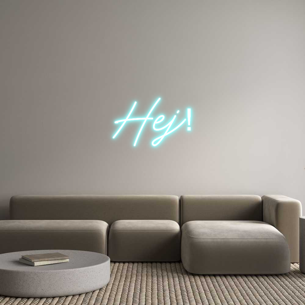 Anpassad neon: Hej!