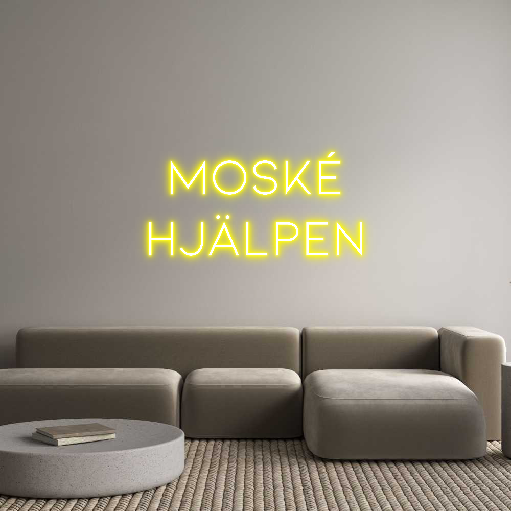 Anpassad neon: Moské
hjälpen