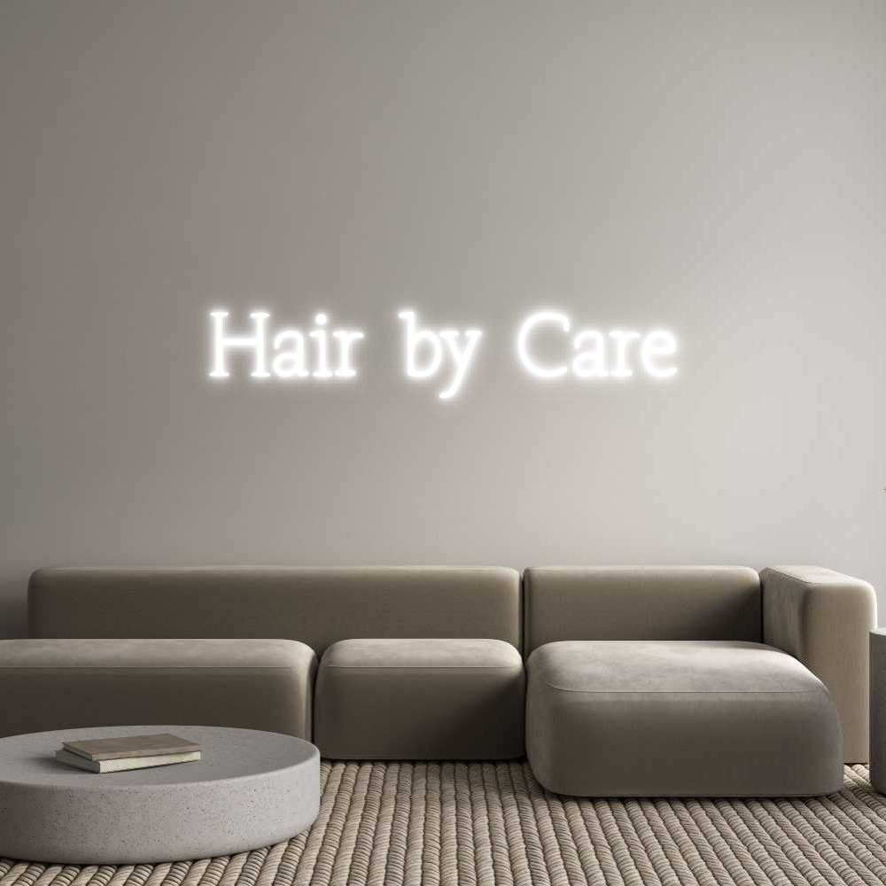 Anpassad neon: Hair by Care