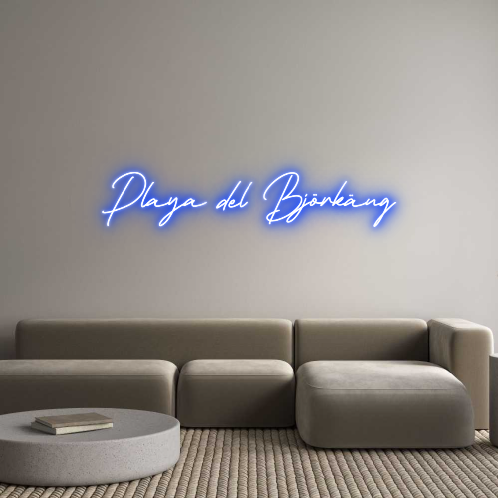 Anpassad neon: Playa del Bjö...