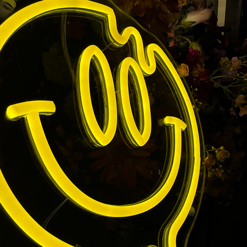 Neonskylt Smiley