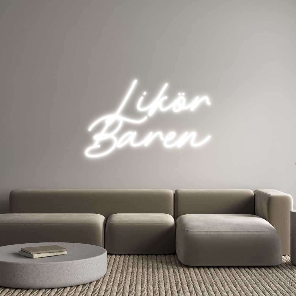 Anpassad neon: Likör
Baren