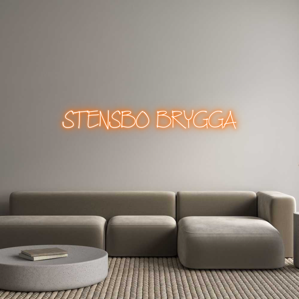 Anpassad neon: STENSBO BRYGGA