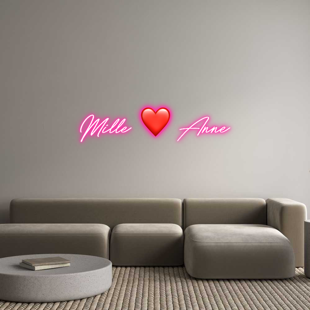Anpassad neon: Mille ❤️ Anne