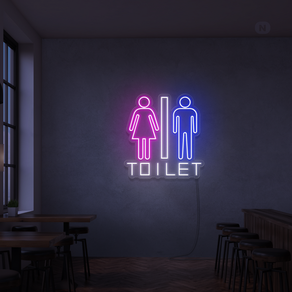 Neonskylt Toilet