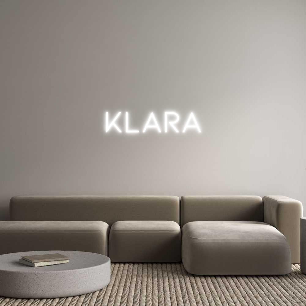 Anpassad neon: KLARA