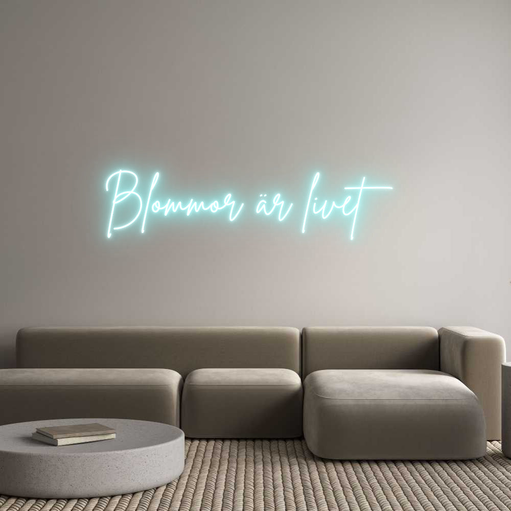 Anpassad neon: Blommor är li...