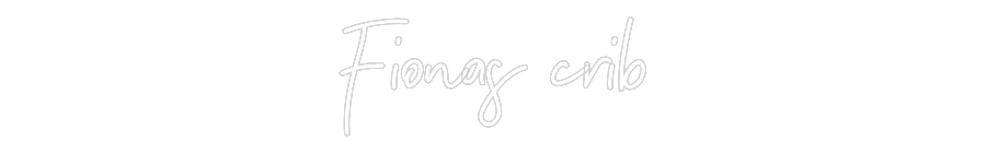 Anpassad neon: Fionas crib