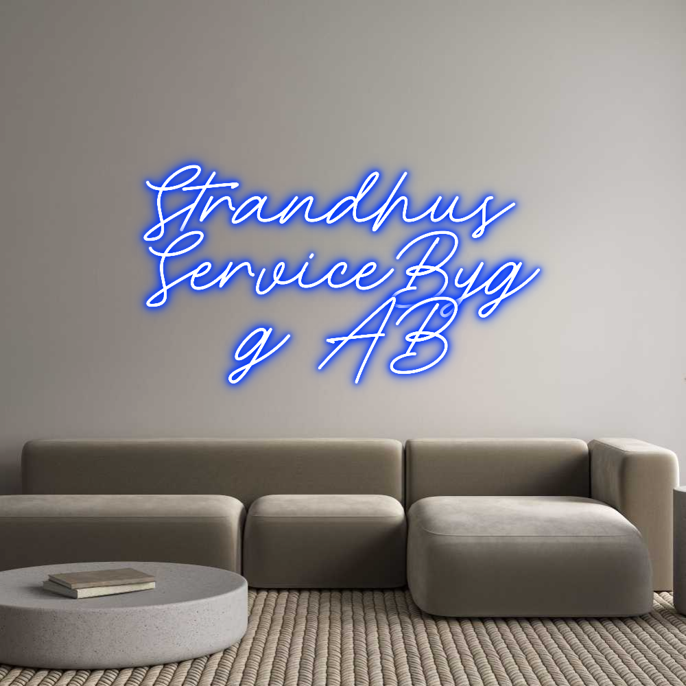 Anpassad neon: Strandhus 
S...