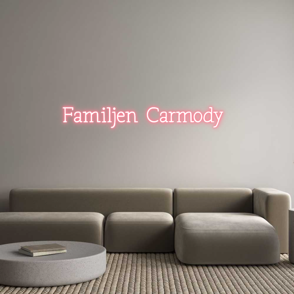 Anpassad neon: Familjen Carm...