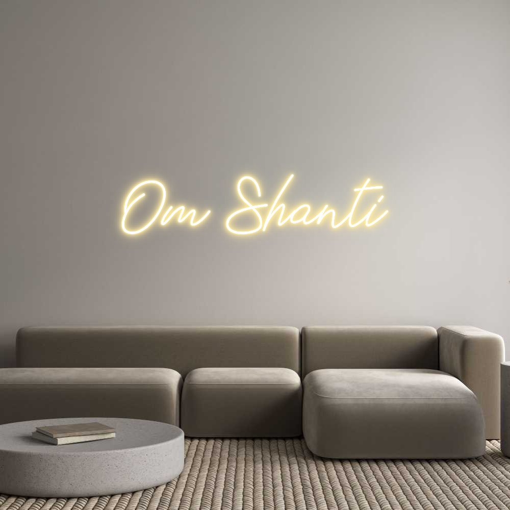 Anpassad neon: Om Shanti