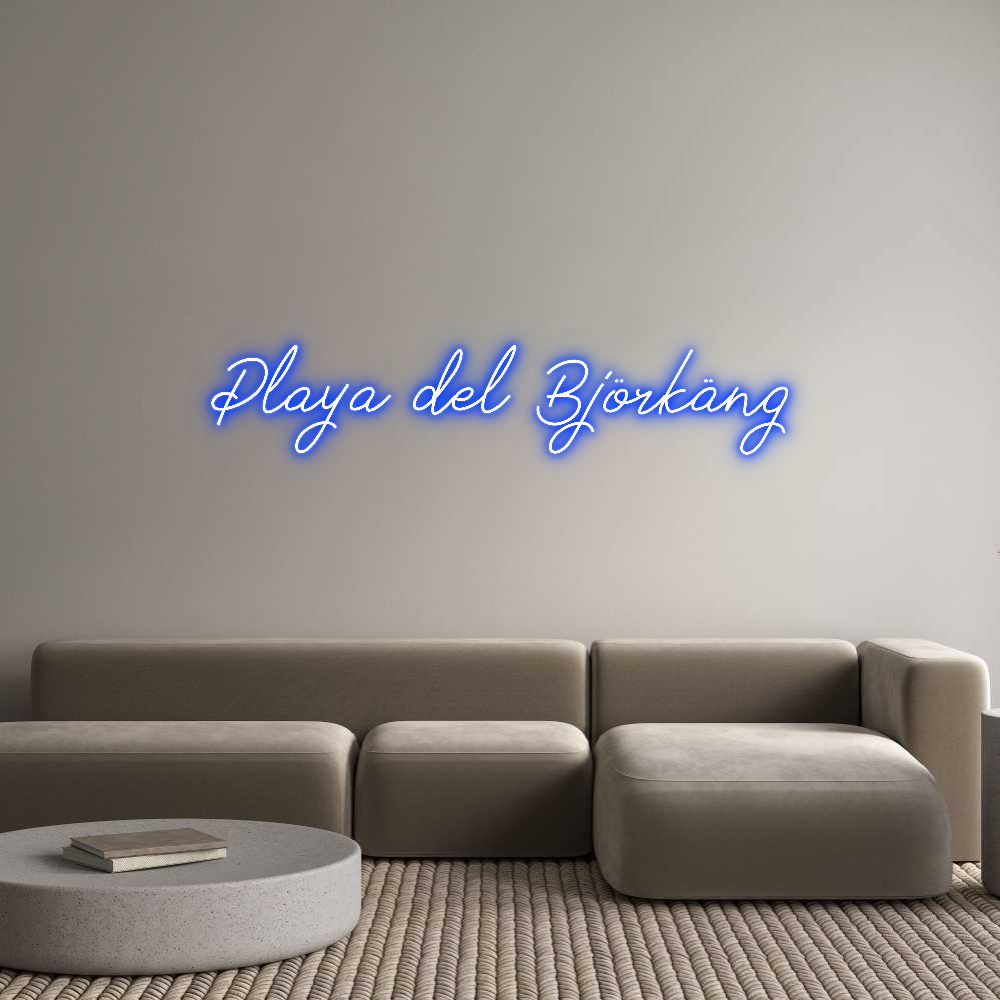 Anpassad neon: Playa del Bjö...