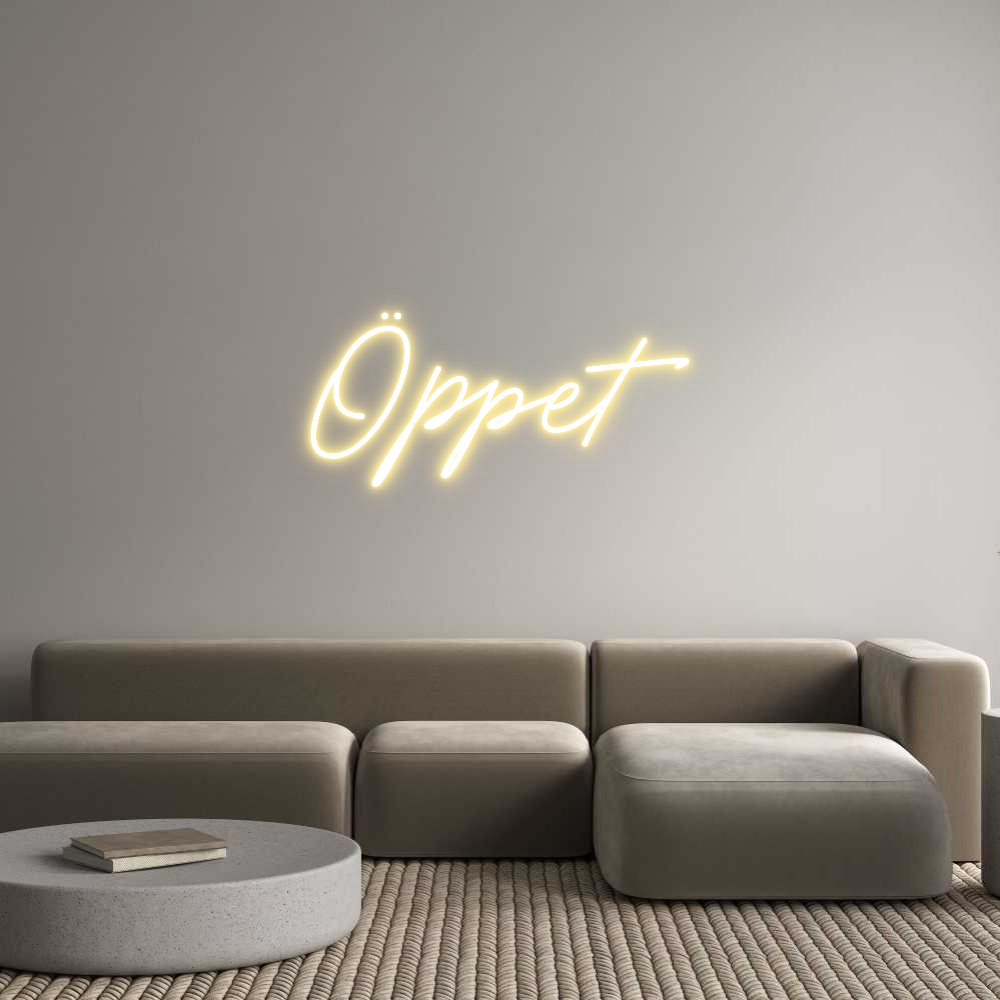 Anpassad neon: Öppet