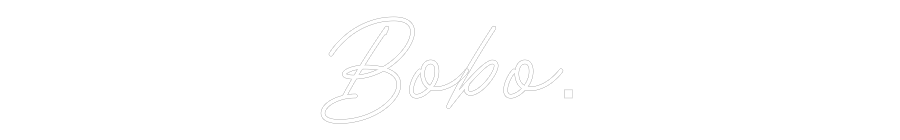 Anpassad neon: Bobo.
